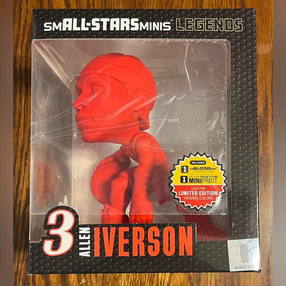 NBA smALL-STARS minis Philadelphia 76ers Allen Iverson Red Variant 6" Figure NEW - Picture 1 of 4